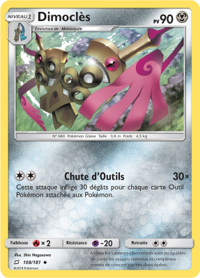 Carte Pokémon Dimoclès 108/181 Peu commune Duo de Choc