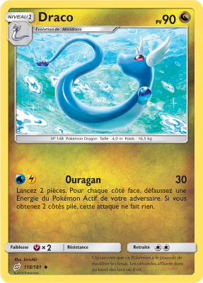 Carte Pokémon Draco 118/181 Peu commune Duo de Choc
