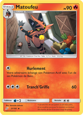Carte Pokémon Matoufeu 21/181 Peu commune Duo de Choc