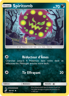 Carte Pokémon Spiritomb 89/181 Peu commune Duo de Choc