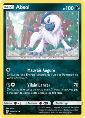 Carte Pokémon Absol 133/236 Peu commune Éclipse Cosmique