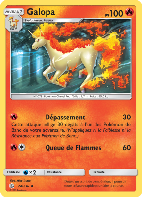 Carte Pokémon Galopa 24/236 Peu commune Éclipse Cosmique