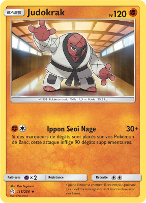 Carte Pokémon Judokrak 118/236 Peu commune Éclipse Cosmique