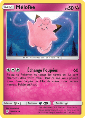 Carte Pokémon Mélofée 144/236 Peu commune Éclipse Cosmique