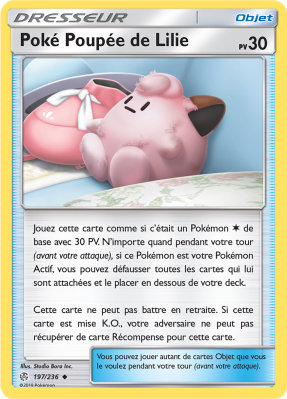 Carte Pokémon Poké Poupée de Lilie 197/236 Peu commune Éclipse Cosmique