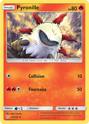 Carte Pokémon Pyronille 34/236 Peu commune Éclipse Cosmique