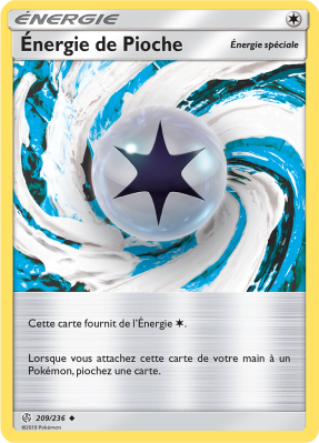 Carte Pokémon Énergie de Pioche 209/236 Peu commune Éclipse Cosmique