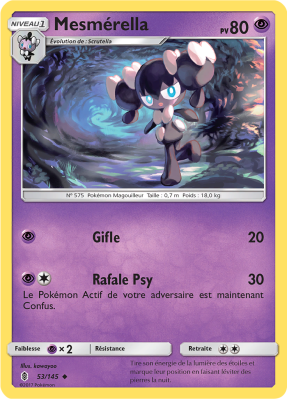 Carte Pokémon Mesmérella 53/145 Peu Commune Gardiens Ascendants