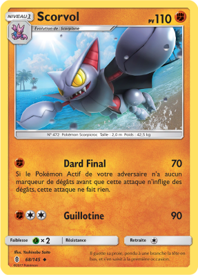 Carte Pokémon Scorvol 68/145 Peu Commune Gardiens Ascendants