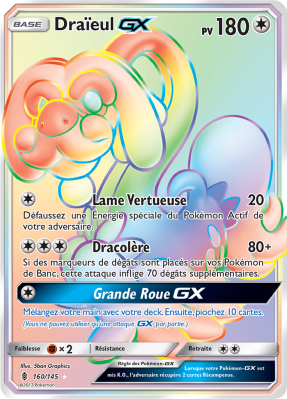 Carte Pokémon Draïeul-GX 160/145 Rainbow Gardiens Ascendants