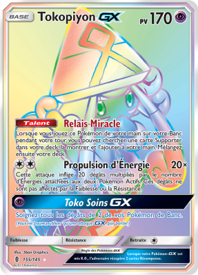 Carte Pokémon Tokopiyon-GX 155/145 Rainbow Gardiens Ascendants