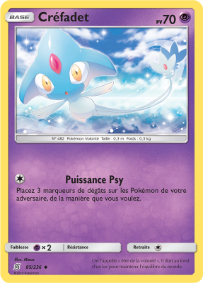 Carte Pokémon Créfadet 85/236 Peu commune Harmonie des Esprits