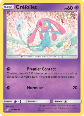 Carte Pokémon Créfollet 84/236 Peu commune Harmonie des Esprits