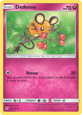 Carte Pokémon Dedenne 145/236 Peu commune Harmonie des Esprits