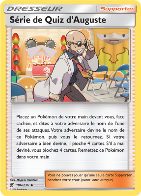 Carte Pokémon Série de Quiz d'Auguste 186/236 Peu commune Harmonie des Esprits