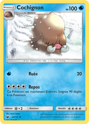 Carte Pokémon Cochignon 20/111 Peu commune Invasion Carmin