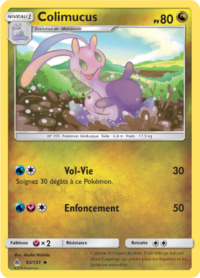 Carte Pokémon Colimucus 93/131 Peu commune Lumière Interdite