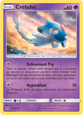 Carte Pokémon Créfadet 43/131 Peu commune Lumière Interdite