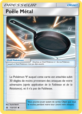 Carte Pokémon Poêle Métal 112/131 Peu commune Lumière Interdite