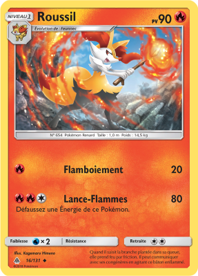 Carte Pokémon Roussil 16/131 Peu commune Lumière Interdite