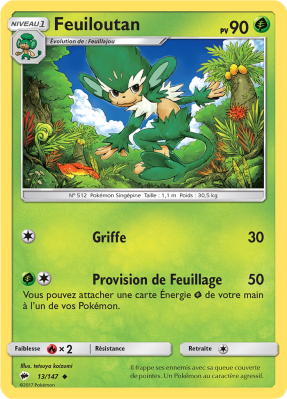 Carte Pokémon Feuiloutan 13/147 Peu commune Ombres Ardentes