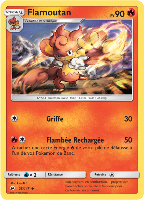 Carte Pokémon Flamoutan 23/147 Peu commune Ombres Ardentes