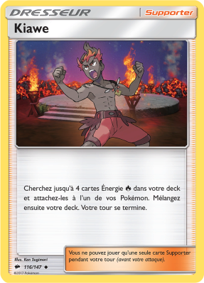 Carte Pokémon Kiawe 116/147 Peu commune Ombres Ardentes
