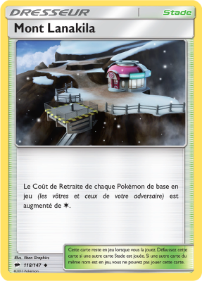Carte Pokémon Mont Lanakila 118/147 Peu commune Ombres Ardentes