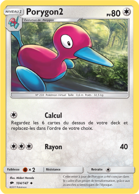 Carte Pokémon Porygon2 104/147 Peu commune Ombres Ardentes