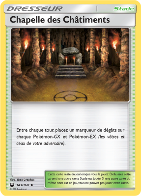 Carte Pokémon Chapelle des Châtiments 143/168 Peu commune Tempête Céleste