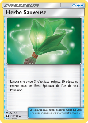 Carte Pokémon Herbe Sauveuse 136/168 Peu commune Tempête Céleste