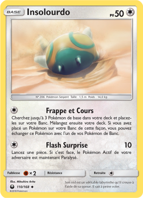 Carte Pokémon Insolourdo 110/168 Peu commune Tempête Céleste