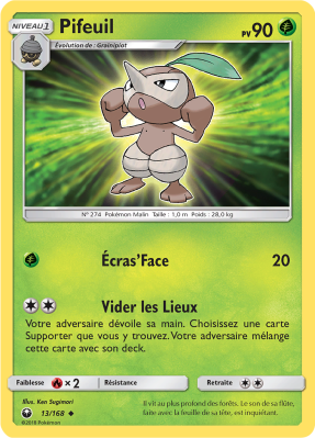 Carte Pokémon Pifeuil 13/168 Peu commune Tempête Céleste