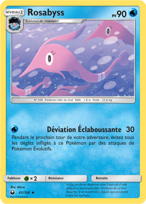 Carte Pokémon Rosabyss 43/168 Peu commune Tempête Céleste