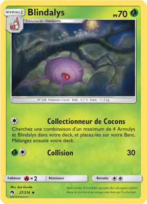 Carte Pokémon Blindalys 27/214 Peu commune Tonnerre Perdu