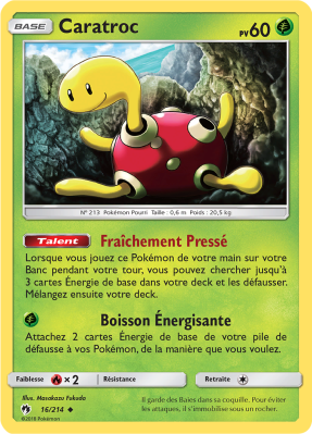 Carte Pokémon Caratroc 16/214 Peu commune Tonnerre Perdu