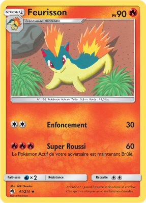 Carte Pokémon Feurisson 41/214 Peu commune Tonnerre Perdu