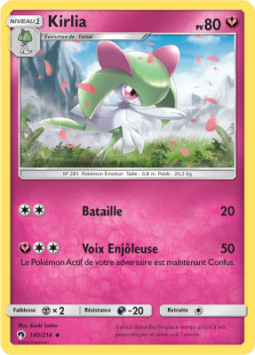Carte Pokémon Kirlia 140/214 Peu commune Tonnerre Perdu