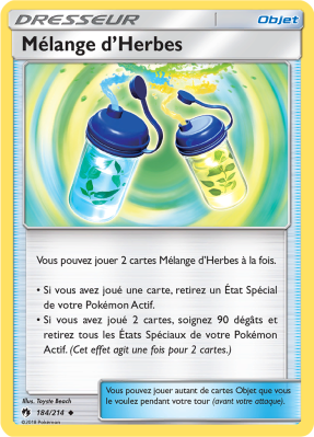 Carte Pokémon Mélange d'Herbes 184/214 Peu commune Tonnerre Perdu