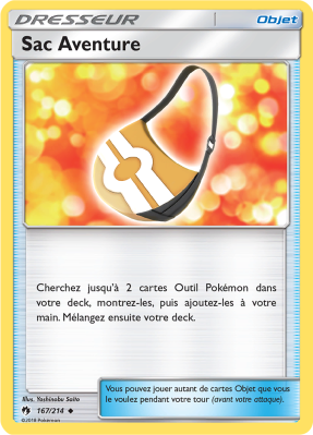 Carte Pokémon Sac Aventure 167/214 Peu commune Tonnerre Perdu