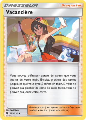 Carte Pokémon Vacancière 189/214 Peu commune Tonnerre Perdu