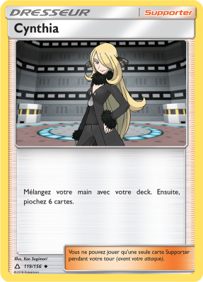 Carte Pokémon Cynthia 119/156 Peu commune Ultra-Prisme