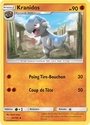 Carte Pokémon Kranidos 64/156 Peu commune Ultra-Prisme