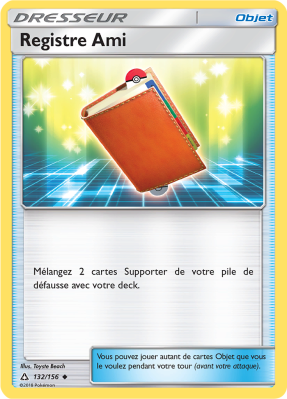 Carte Pokémon Registre Ami 132/156 Peu commune Ultra-Prisme
