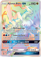 Carte Pokémon Kyurem Blanc-GX 74/70 Rainbow Majesté des Dragons