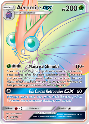 Carte Pokémon Aéromite-GX 216/214 Rainbow Alliance Infaillible