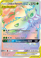 Carte Pokémon Celebi et Florizarre-GX 182/181 Rainbow Duo de Choc