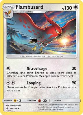 Carte Pokémon Flambusard 111/145 Rare Gardiens Ascendants
