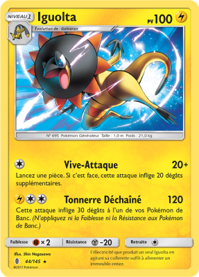 Carte Pokémon Iguolta 44/145 Rare Gardiens Ascendants