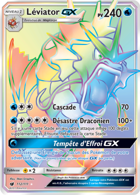 Carte Pokémon Léviator-GX 112/111 Rainbow Invasion Carmin